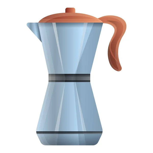 Icône de cafetière ustensile, style dessin animé — Image vectorielle