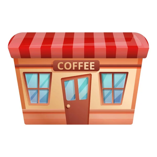 Icono de cafetería, estilo de dibujos animados — Vector de stock