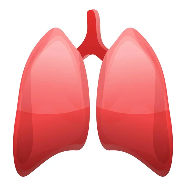 Icono de pulmones humanos, estilo de dibujos animados — Vector de stock