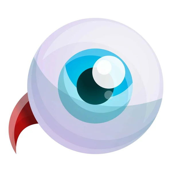 Icona del bulbo oculare umano, stile cartone animato — Vettoriale Stock