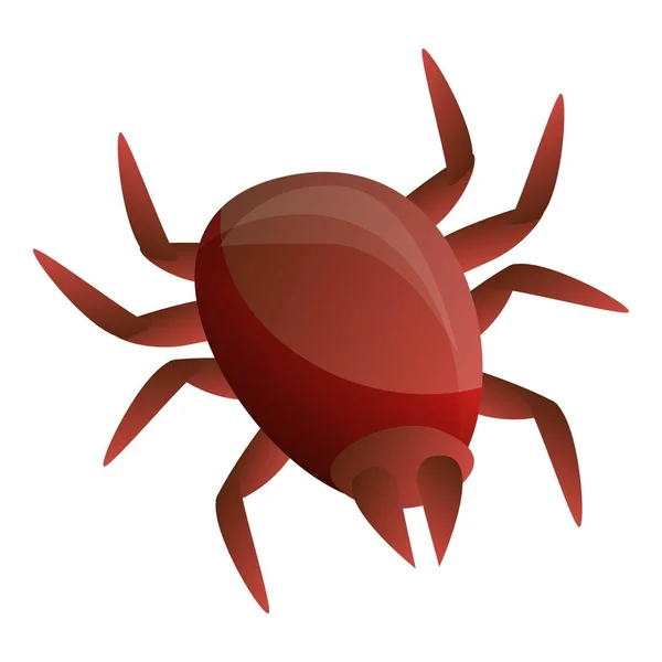Insect mite icon, cartoon style — Stock Vector