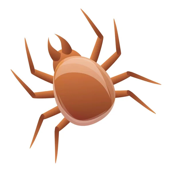 Icono de ácaro de parásito, estilo de dibujos animados — Vector de stock