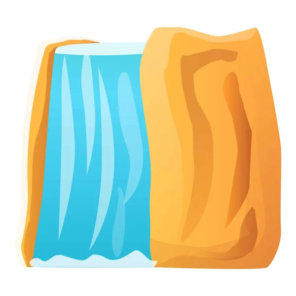 Icône de cascade de dessert, style dessin animé — Image vectorielle