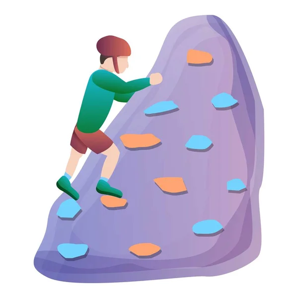Ikone des sportlichen Wandkletterns im Cartoon-Stil — Stockvektor