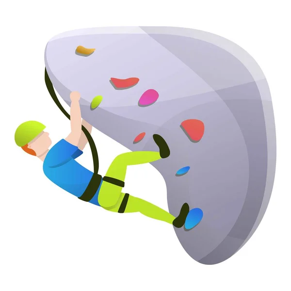 Kid Wall klättring ikon, tecknad stil — Stock vektor
