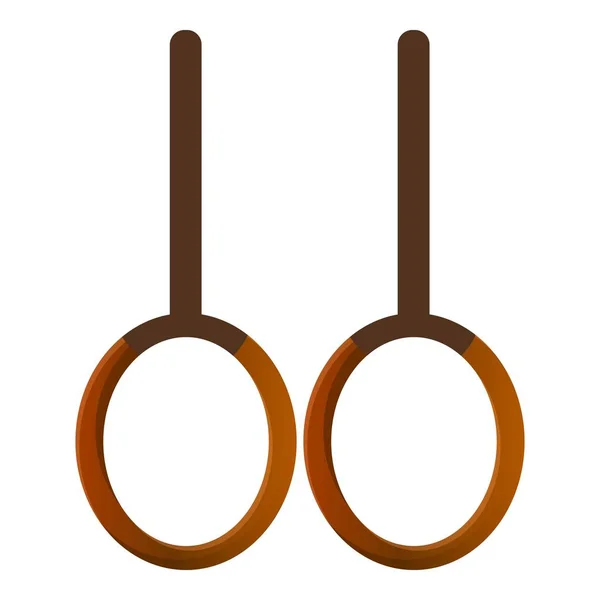 Gymnastiska ringar ikon, tecknad stil — Stock vektor