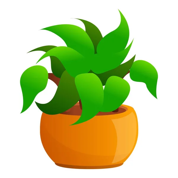 Garten Pflanzenkübel-Ikone im Cartoon-Stil — Stockvektor