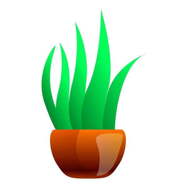 Saftige Pflanze Ikone, Cartoon-Stil — Stockvektor