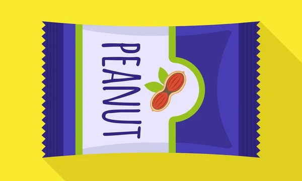 Ícone do pacote de amendoim, estilo plano —  Vetores de Stock