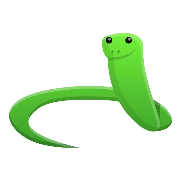 Icône de serpent mignon, style dessin animé — Image vectorielle