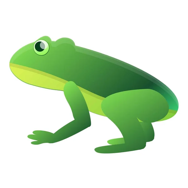Zoo grenouille icône, style dessin animé — Image vectorielle