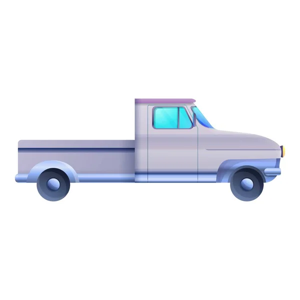 Side retro pickup icon, cartoon style — Stock Vector