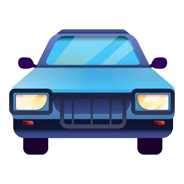 Voorkant blauw pickup icoon, cartoon stijl — Stockvector