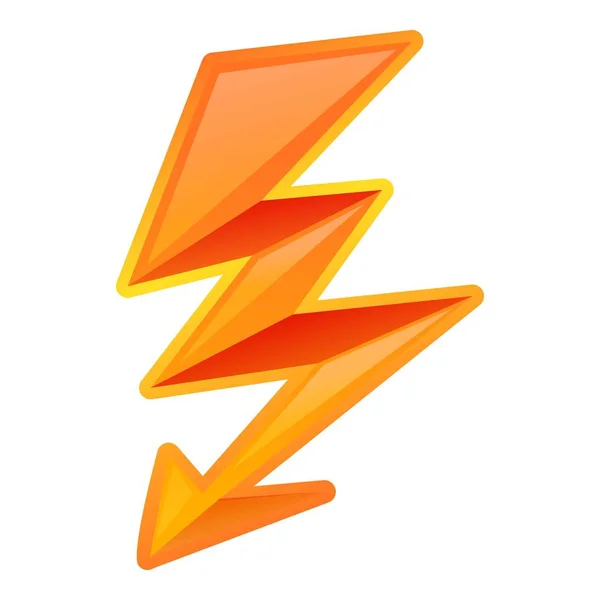 Elektryczna ikona błyskawicy, styl kreskówki — Wektor stockowy