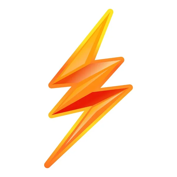 Shock lightning bolt icon, cartoon style — Stock Vector