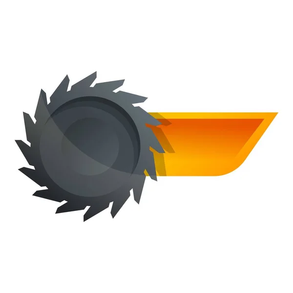 Coal cut wheel icon, cartoon style — Stock Vector
