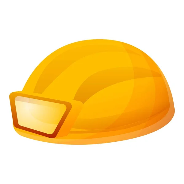 Helm-Ikone der Kohleindustrie, Cartoon-Stil — Stockvektor