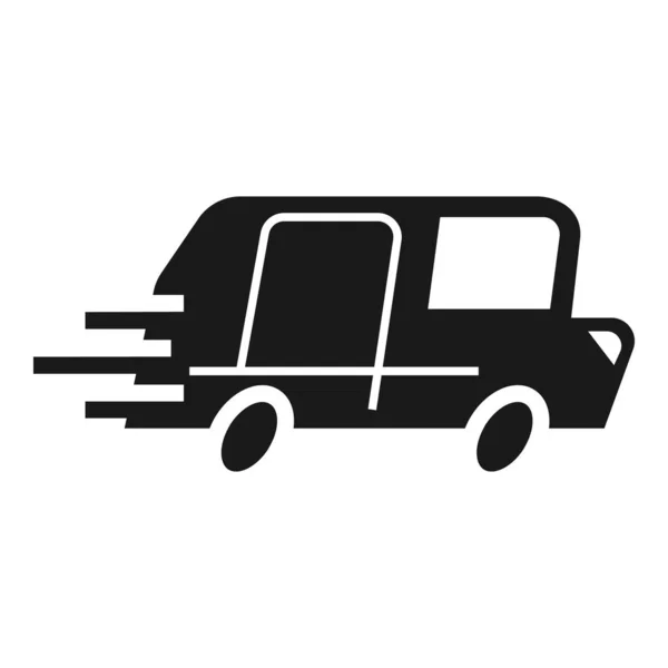 Ícone de entrega de caminhão de pacote, estilo simples — Vetor de Stock