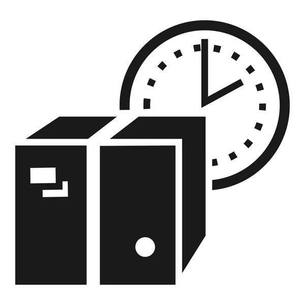 Timer parcel delivery icon, simple style — Stock Vector