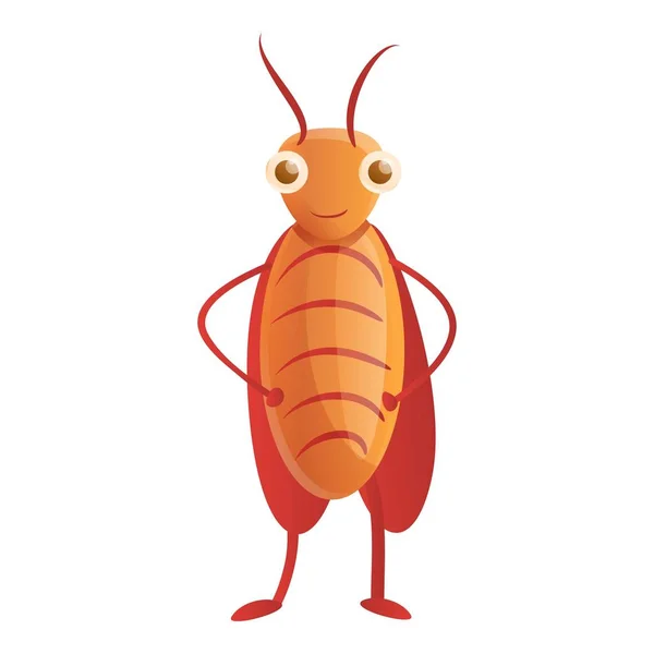 かわいいゴキブリのアイコン、漫画のスタイル — ストックベクタ