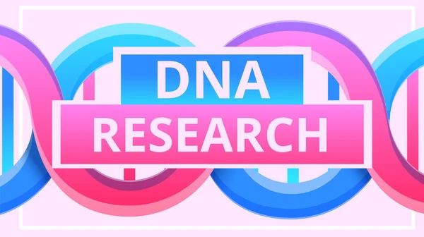 Banner conceito de pesquisa de ADN, estilo dos desenhos animados —  Vetores de Stock