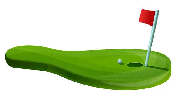 Golf veldconcept banner, cartoon stijl — Stockvector