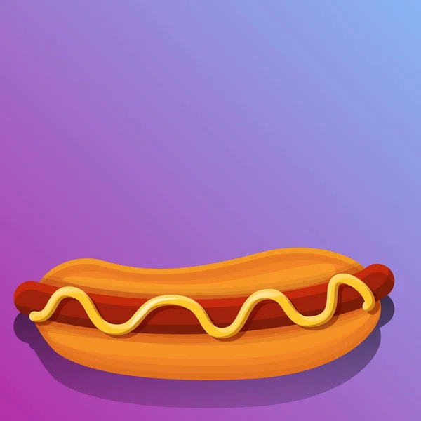 Fondo concepto de perro caliente, estilo de dibujos animados — Vector de stock