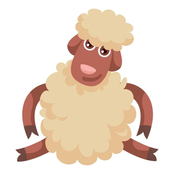 Lustiges Schaf-Symbol, Cartoon-Stil — Stockvektor