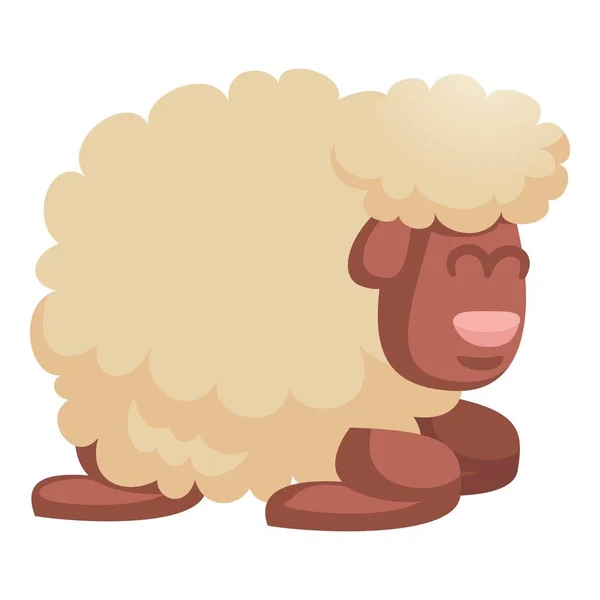 Schlafendes Schaf, Cartoon-Stil — Stockvektor