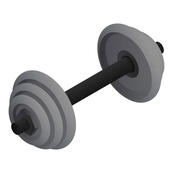 Icône haltère Gym, style isométrique — Image vectorielle