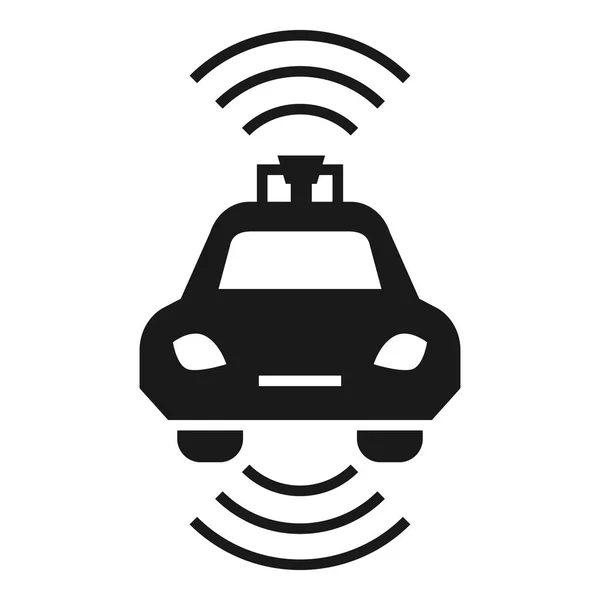 Driverless auto pictogram, eenvoudige stijl — Stockvector