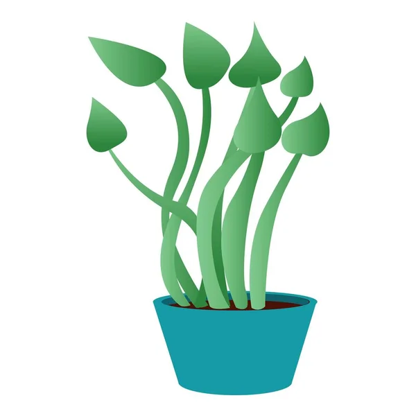 Botanik Zimmerpflanze Ikone, Cartoon-Stil — Stockvektor