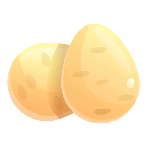 Huevos de avestruz icono, estilo de dibujos animados — Vector de stock