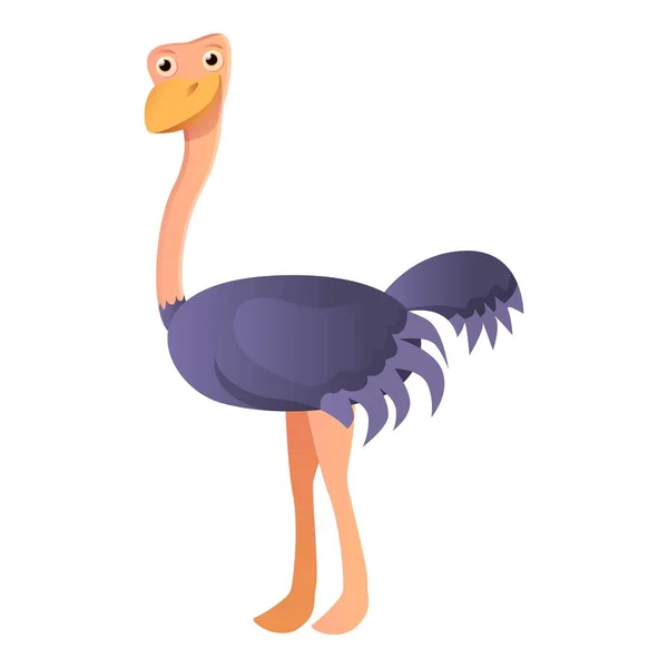 Дитяча страусова ікона, мультиплікаційний стиль — стоковий вектор