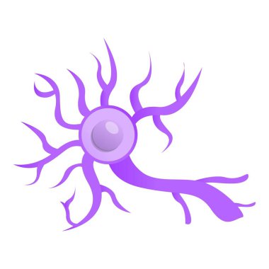 Disease neuron icon, cartoon style clipart