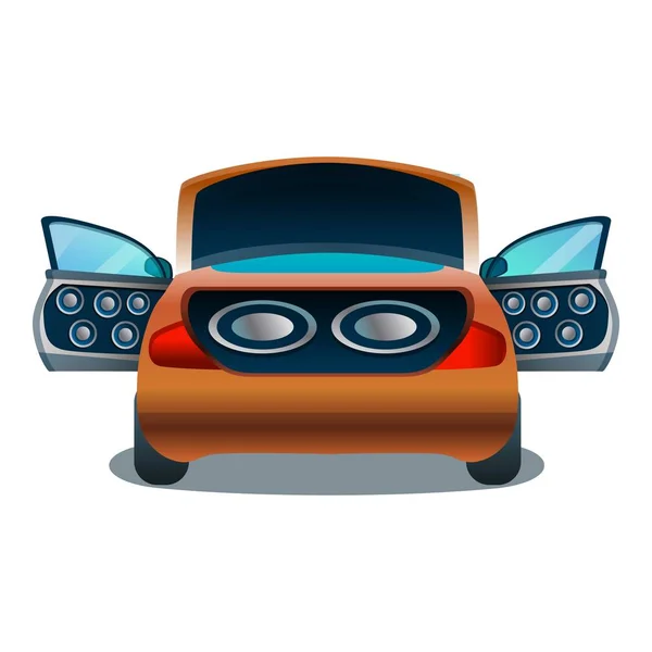 Icône du système audio de voiture, style dessin animé — Image vectorielle