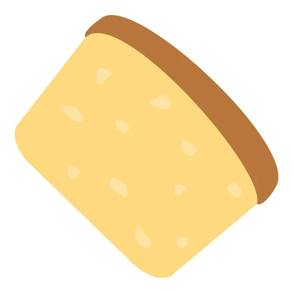Icono de queso, estilo plano — Archivo Imágenes Vectoriales