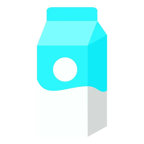 Mælkepakke ikon, flad stil – Stock-vektor