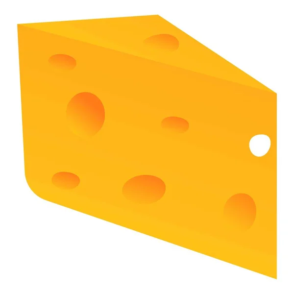 Icono de queso, estilo de dibujos animados — Vector de stock