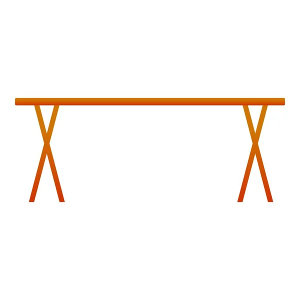 Hout lange tafel pictogram, cartoon stijl — Stockvector