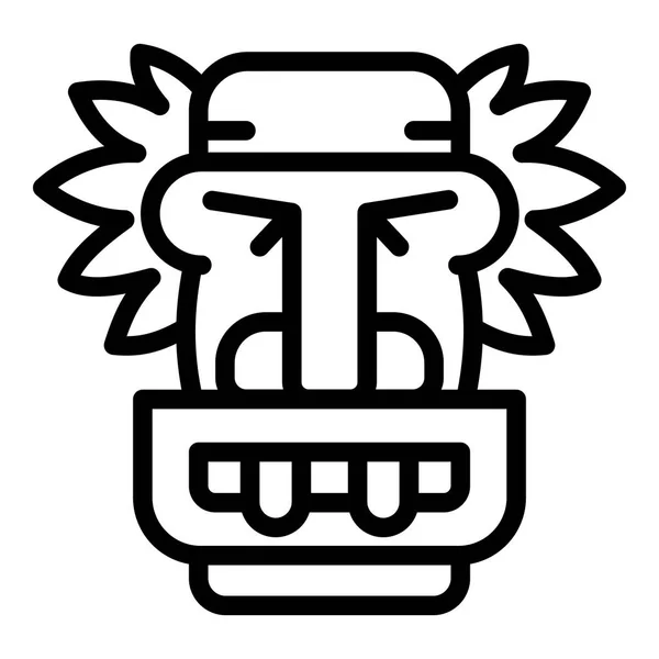Tiki idol ikon, vázlat stílusában — Stock Vector