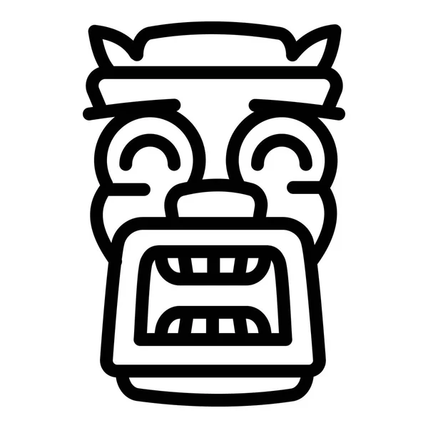 Icono de ídolo azteca, estilo de esquema — Archivo Imágenes Vectoriales