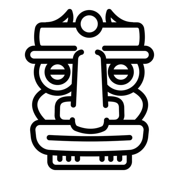 Icono de ídolo facial, estilo de esquema — Vector de stock