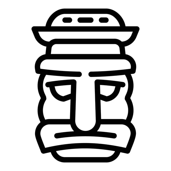 Піктограма племінного ідола, стиль контуру — стоковий вектор