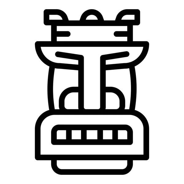 Icono de cabeza ídolo, estilo de contorno — Vector de stock