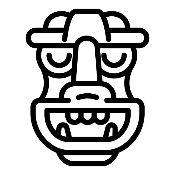 Icono de ídolo maya, estilo de esquema — Archivo Imágenes Vectoriales