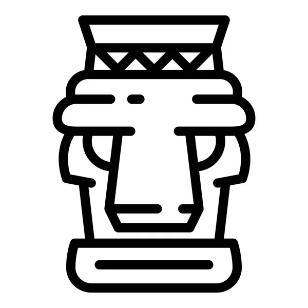 Icône d'idole de tradition, style contour — Image vectorielle