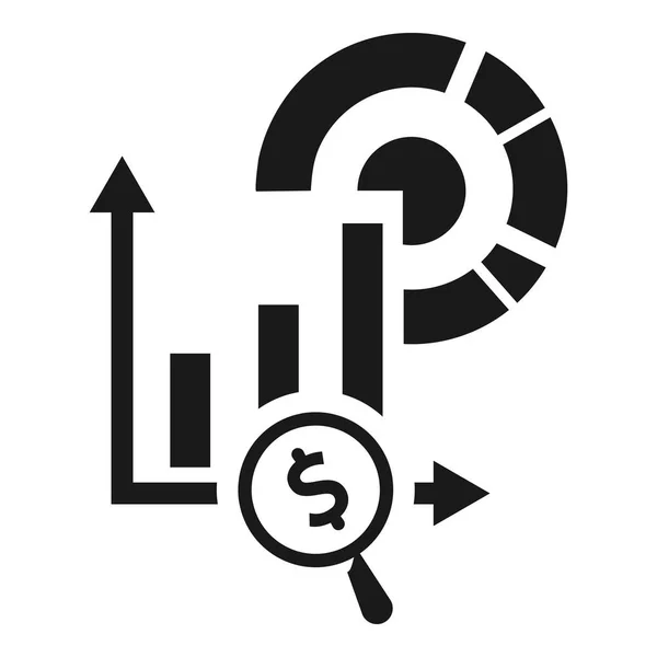 Relatório financeiro ícone gráfico, estilo simples —  Vetores de Stock
