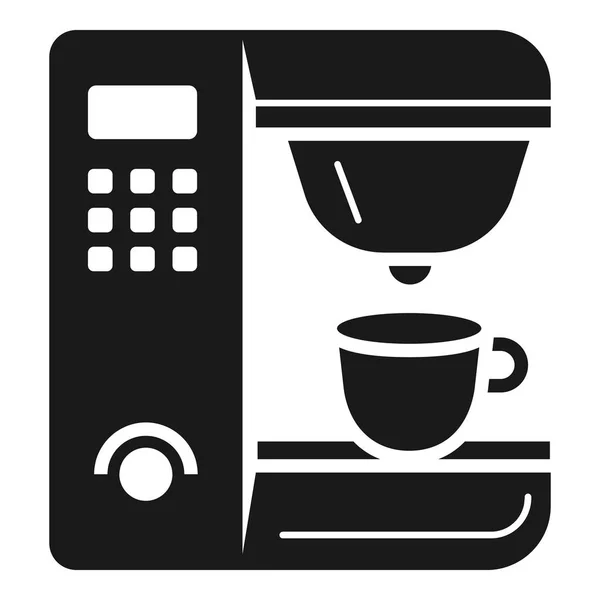 Professionelle Kaffeemaschinen-Ikone, einfacher Stil — Stockvektor