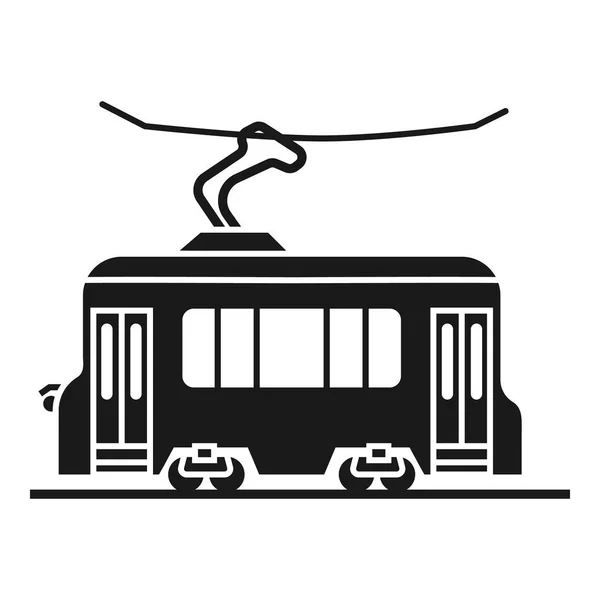 Straßenbahn-Ikone, einfacher Stil — Stockvektor